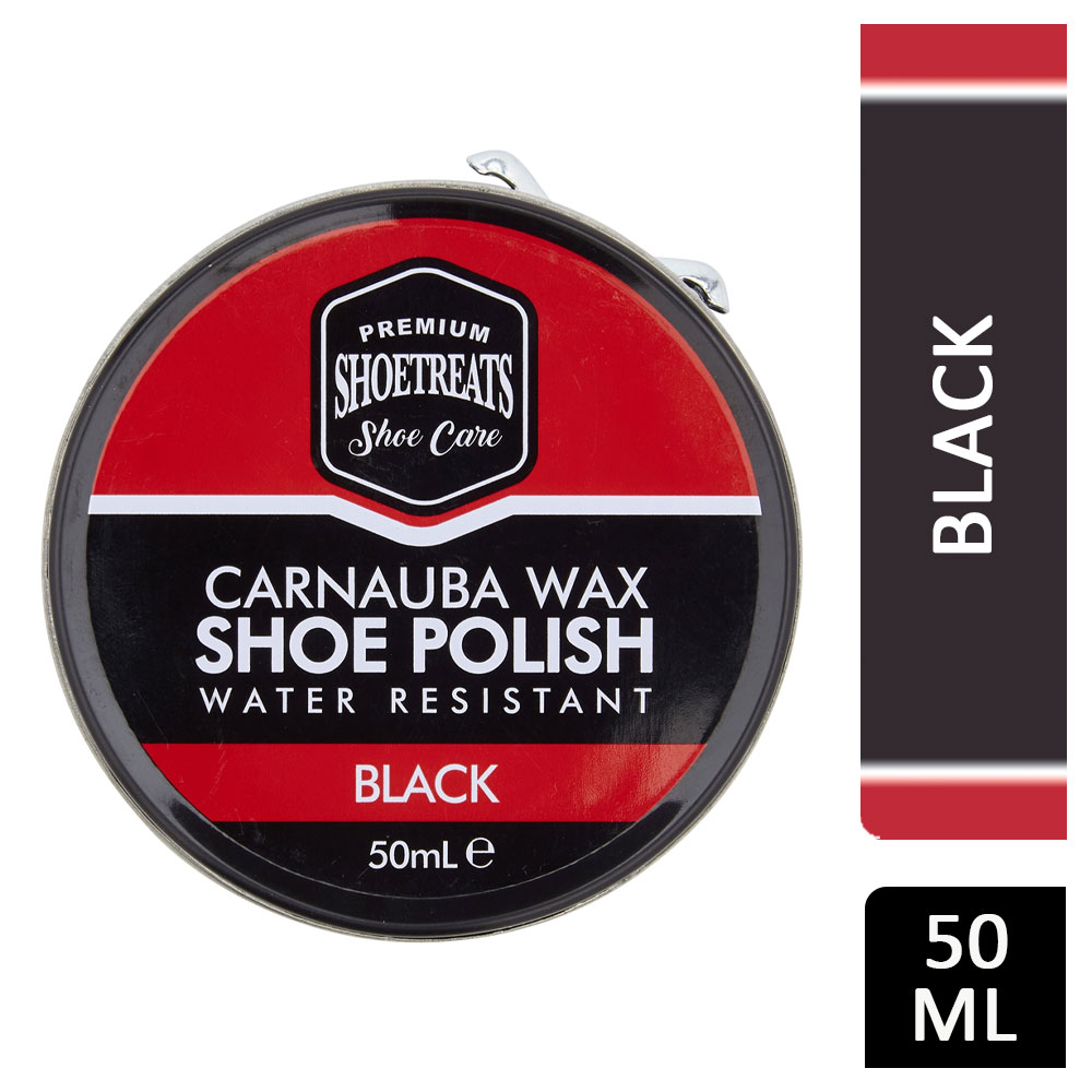 Shoe Treats Carnauba Wax Shoe Polish Black 50ml