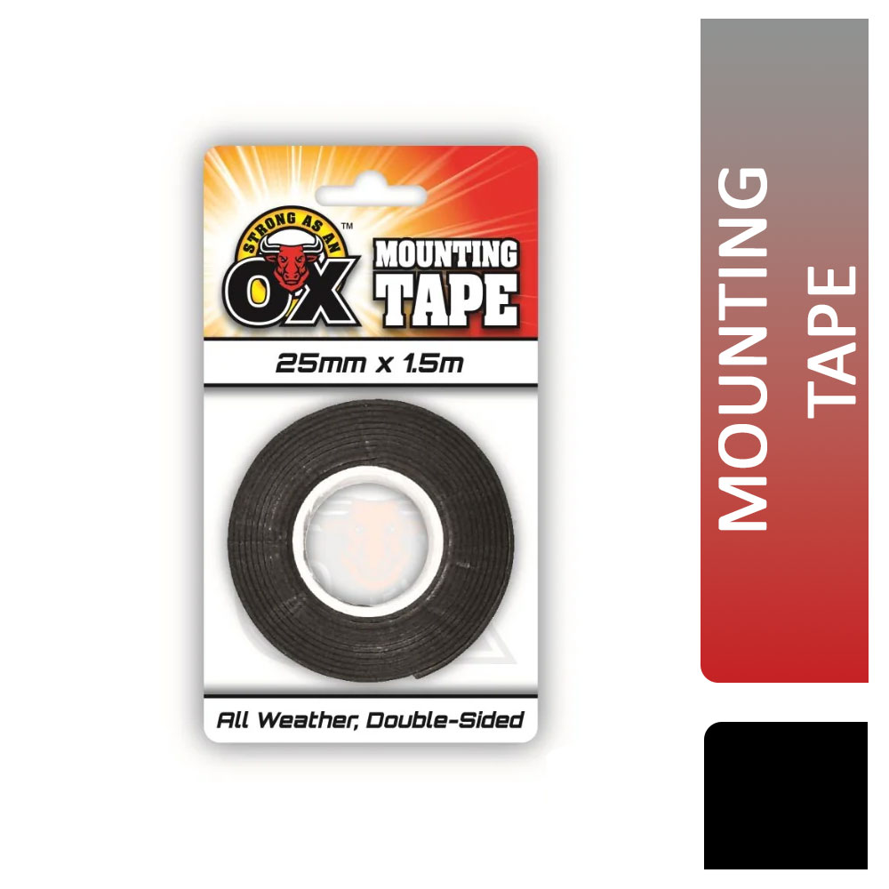 Strong As An Ox Double Sided Mounting Tape 25mm x 1.5m
