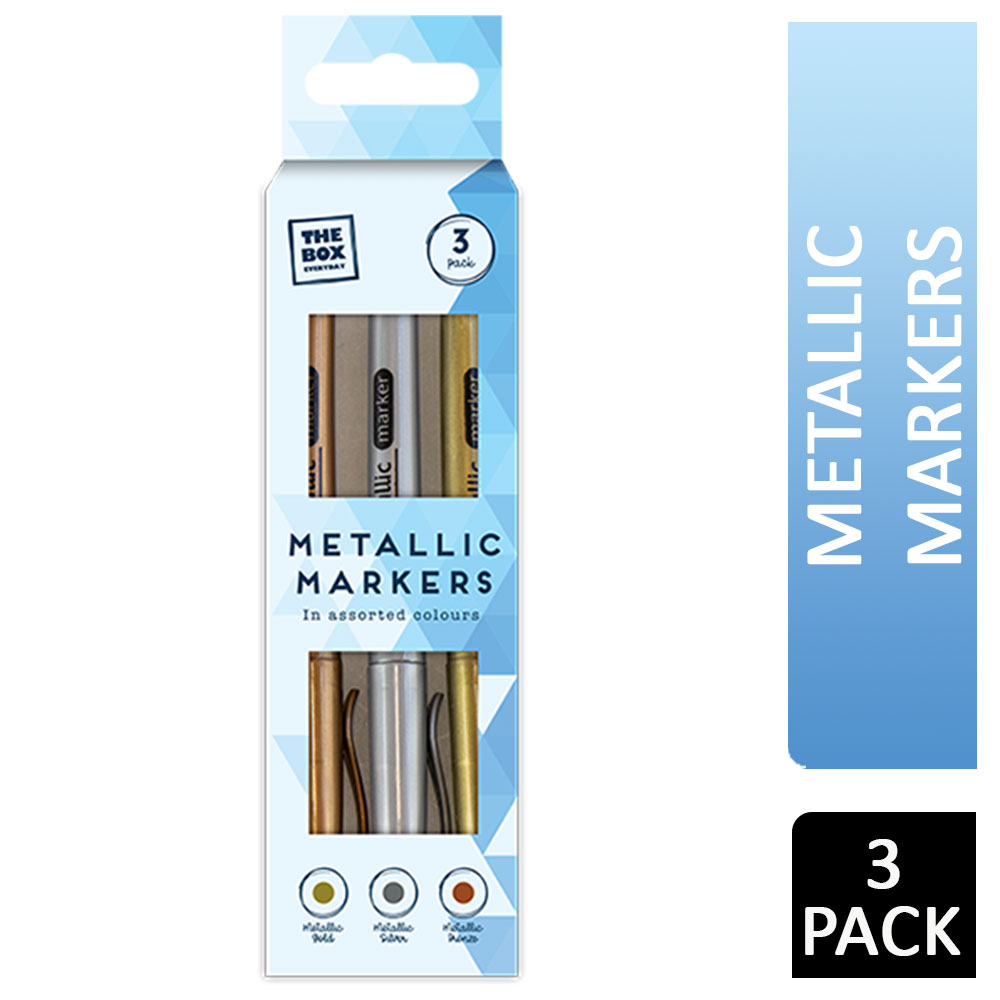 The Box Metallic Markers 3 Pack