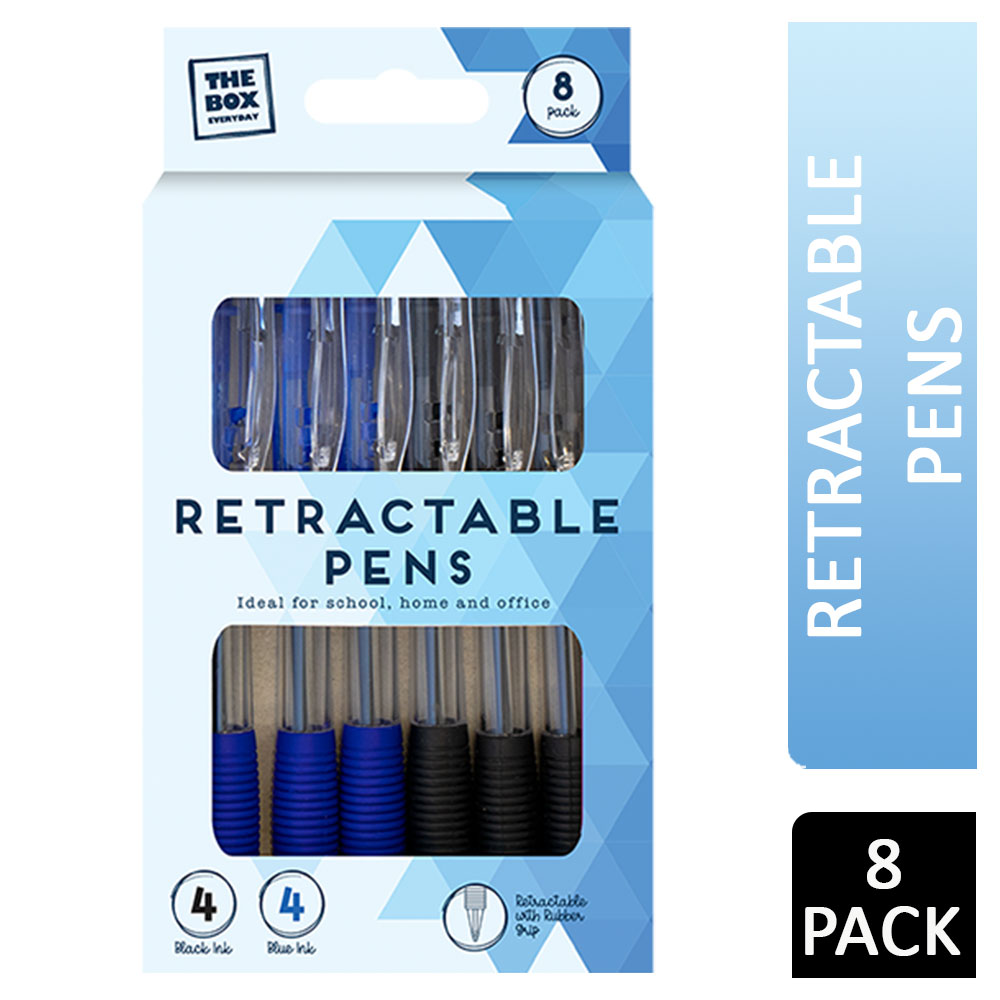The Box Retractable Pens 8 Pack