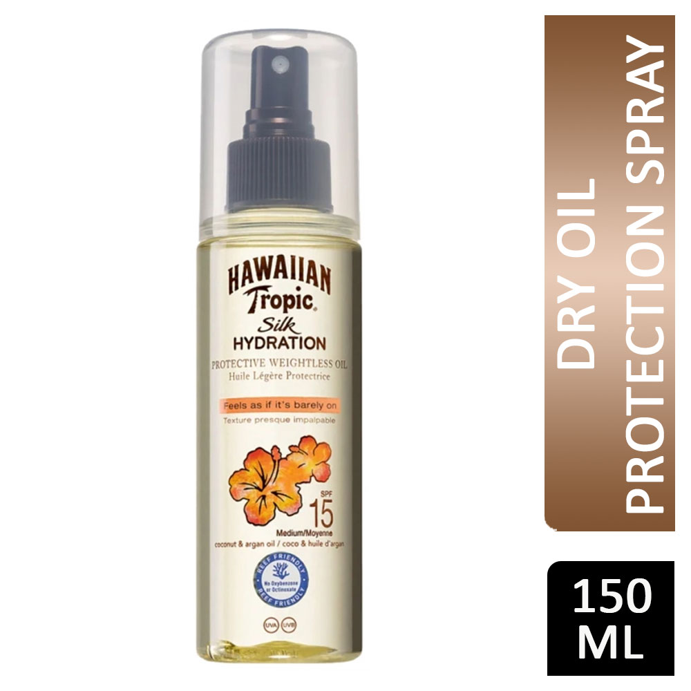 Hawaiian Tropic Silk Hydration Dry Oil Mist Spray SPF15 150ml