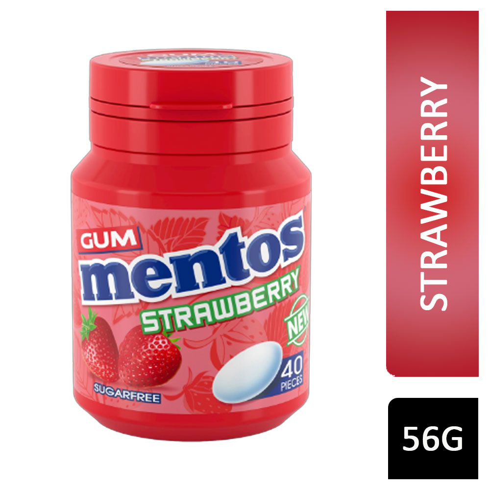 Mentos Sugar Free Gum Strawberry 40s