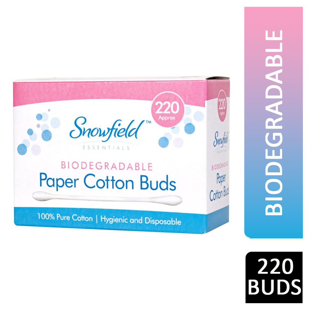 Snowfield Essentials Biodegradable Paper Cotton Buds 220s