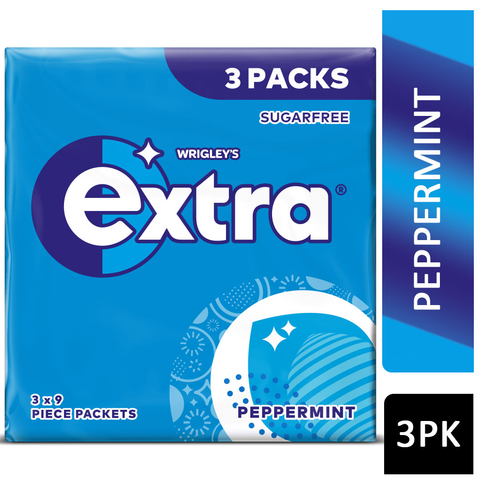 Wrigley's Extra Chewing Gum Peppermint 3pk
