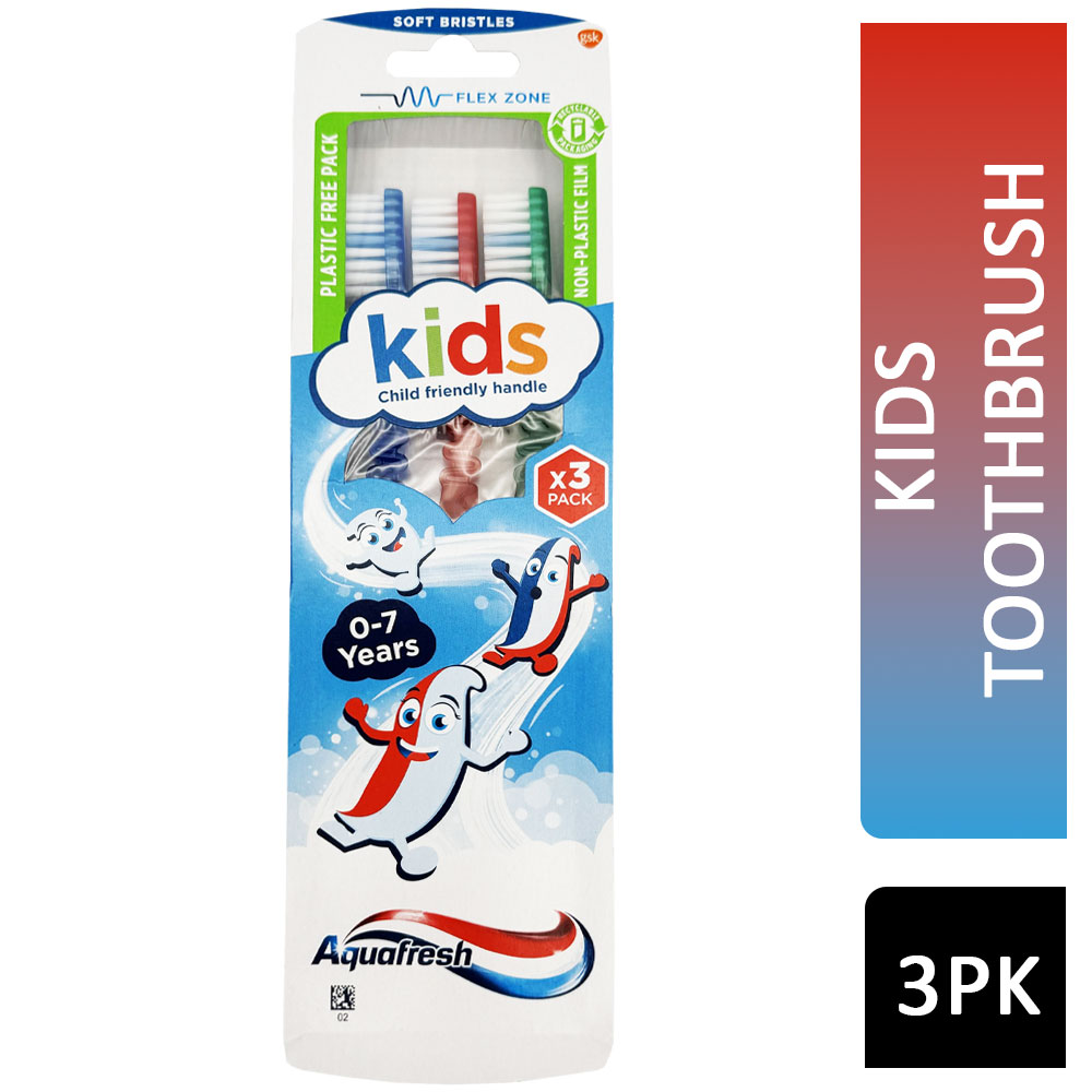 Aquafresh Children's Toothbrush 0-7 Years Soft Bristles 3 Pack