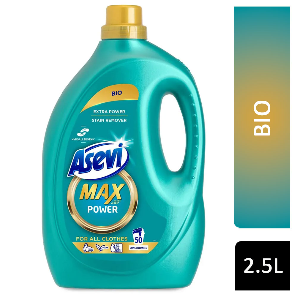 Asevi Max Power Bio Laundry Detergent 50 Wash 2.5L