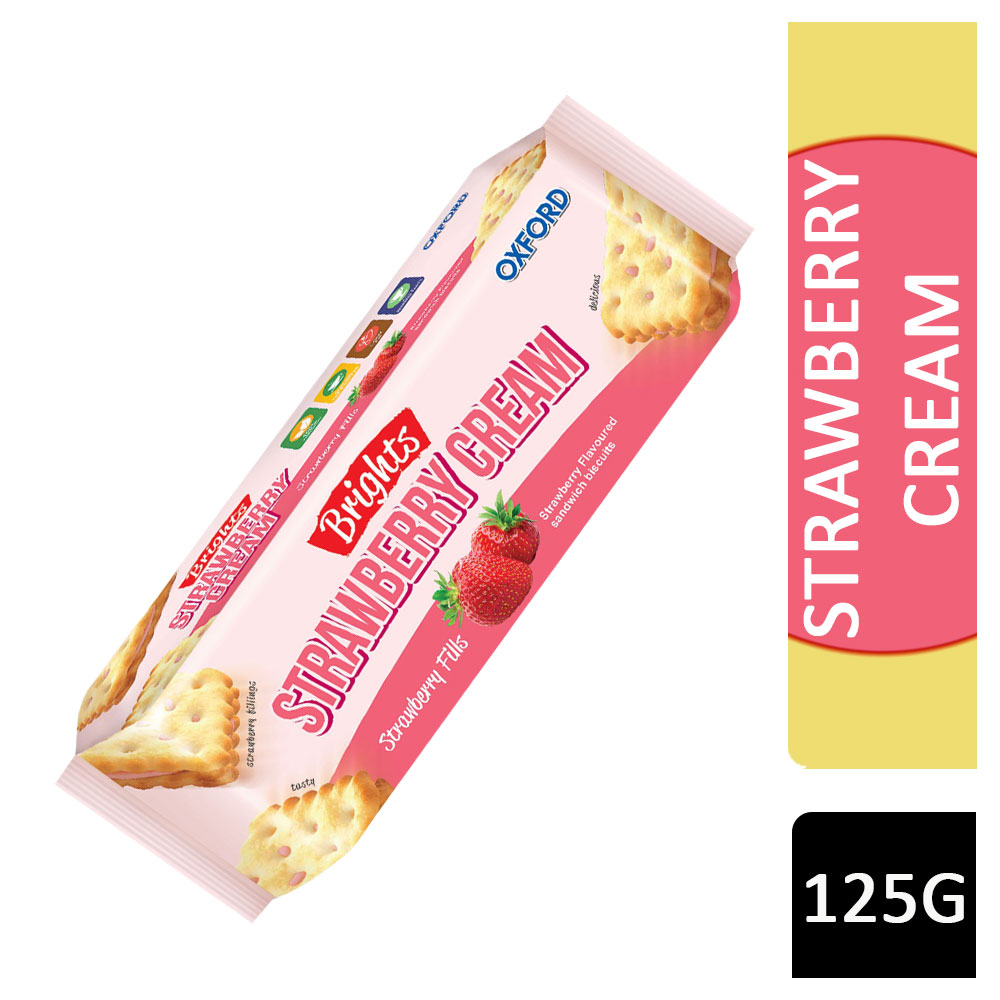 Brights Strawberry Cream Sandwich Biscuits 125g