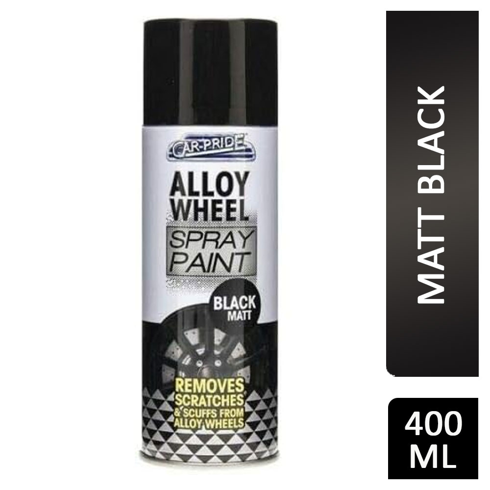 Carpride Alloy Wheel Spray Paint Matt Black 400ml