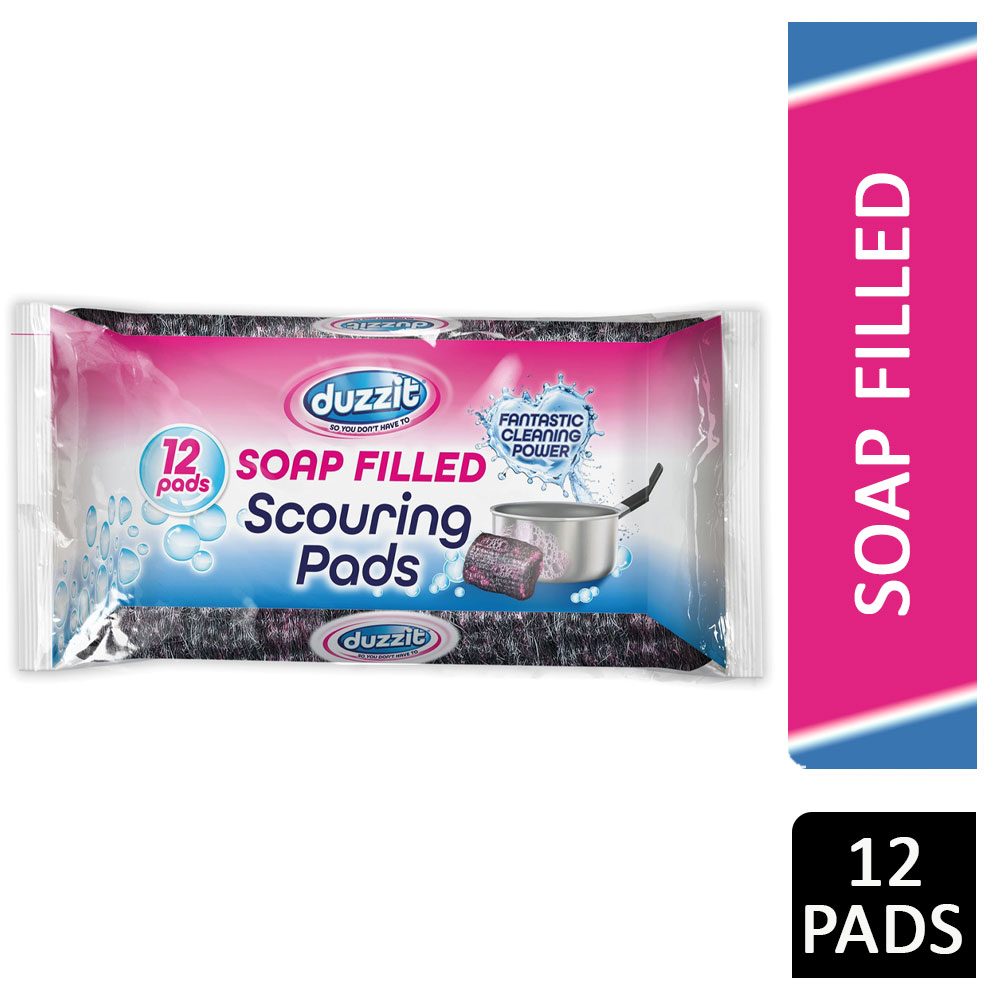 Duzzit Soap Filled Scouring Pads 12s