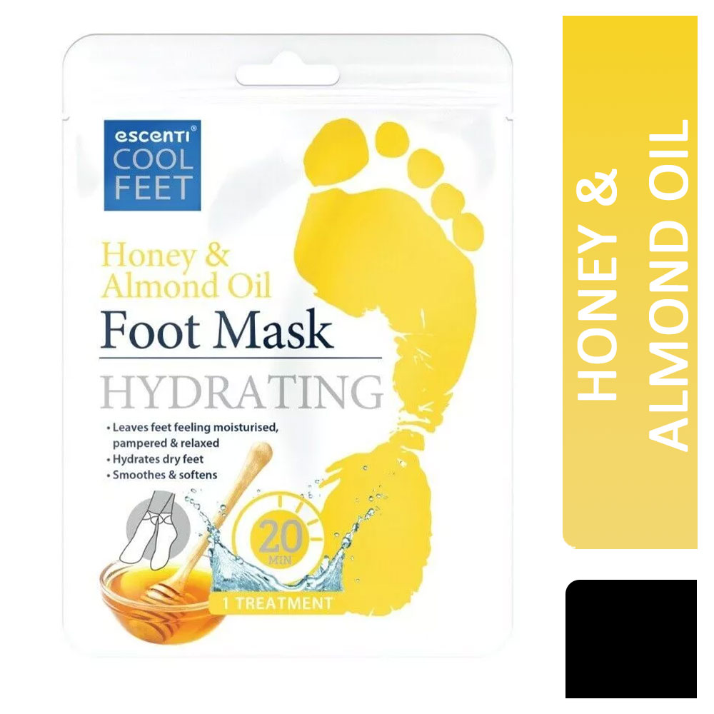 Escenti Cool Feet Foot Mask Honey & Almond Oil