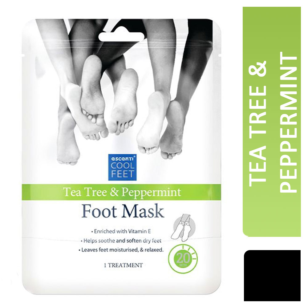 Escenti Cool Feet Foot Mask Tea Tree & Peppermint