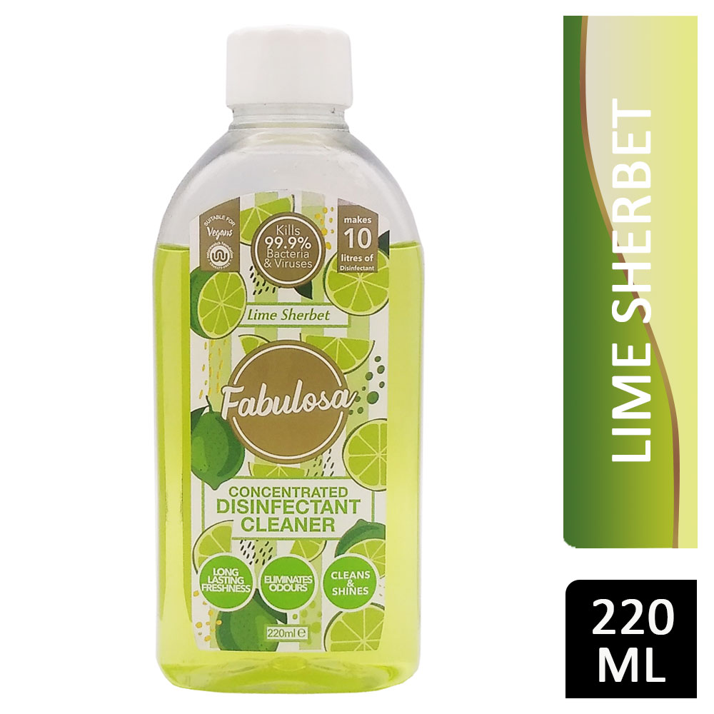 Fabulosa Concentrated Disinfectant Lime Sherbet 220ml