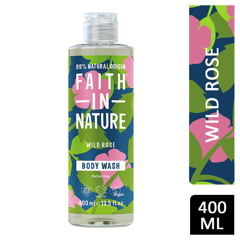 Faith In Nature Body Wash Wild Rose 400ml