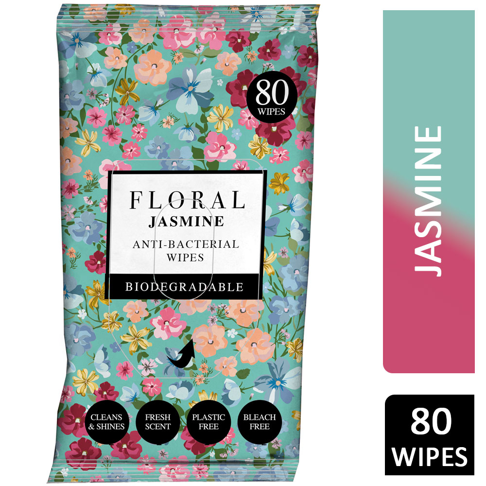 Floral Jasmine Anti-Bacterial 80 Wipes