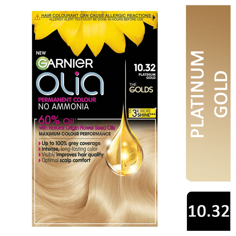 Garnier Olia Permanent Hair Colour Platinum Gold 10.32