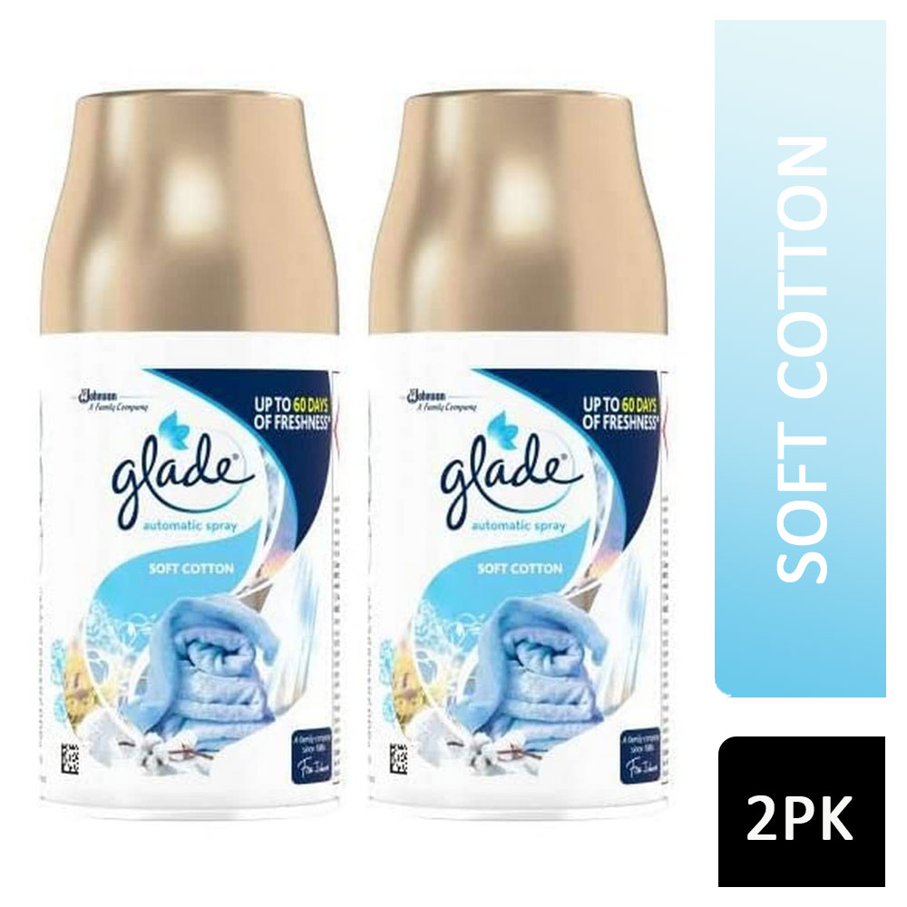 Glade Automatic Spray Refill Soft Cotton 269ml 2pk