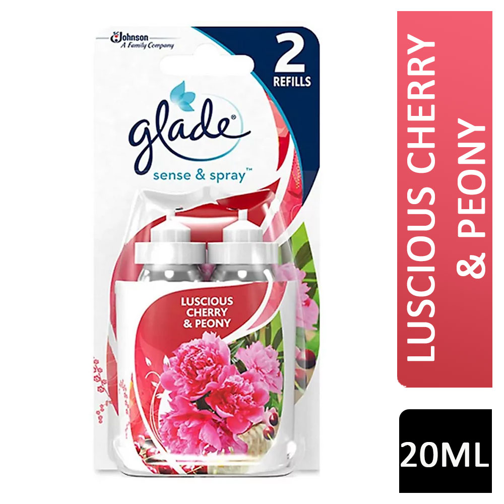 Glade Sense & Spray Refill Luscious Cherry & Peony 18ml 2pk