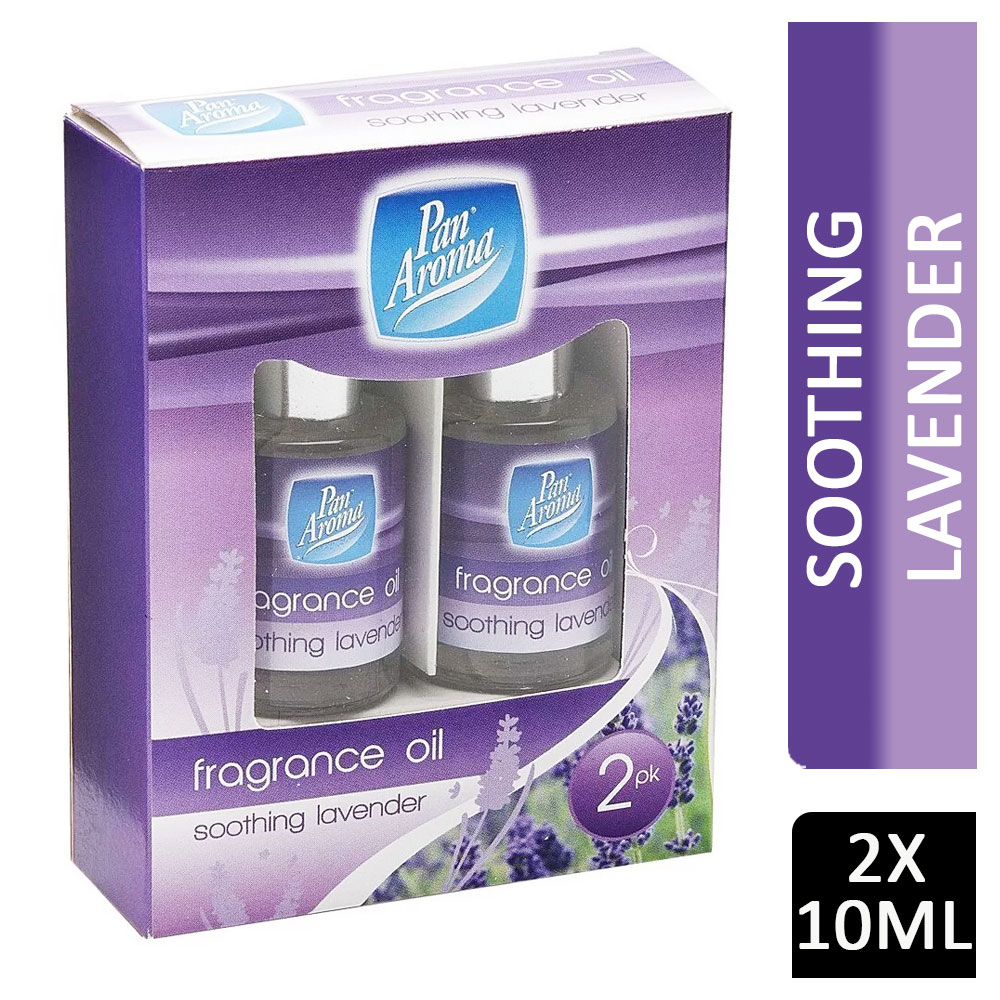 Pan Aroma Scented Fragrance Oil Soothing Lavender 10ml 2pk