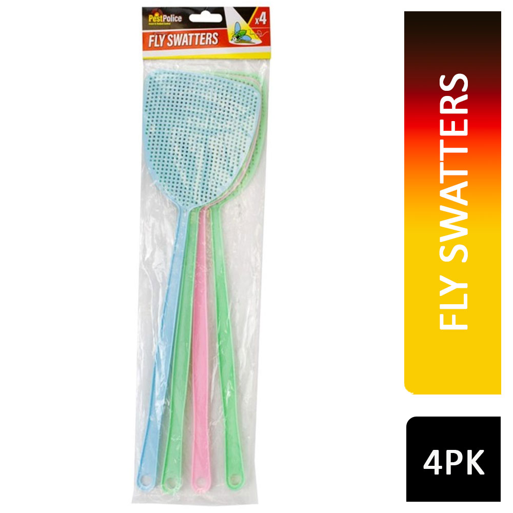 Pest Police Fly Swatters 4pk