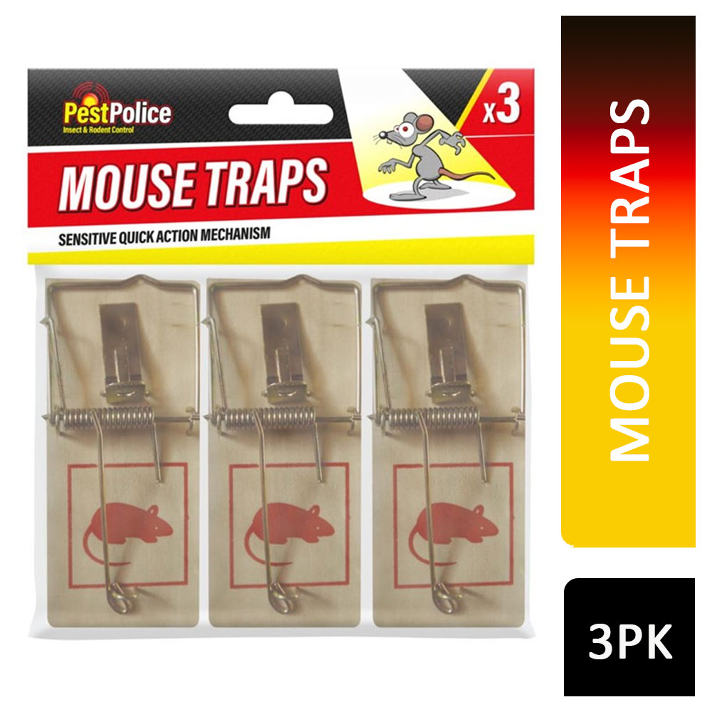 Pest Police Mouse Traps 3pk
